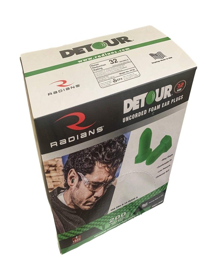 راديانس سدادات أذن صناعية آمنة من راديانز FP30 ديتور، بدون سلك، معدل تخفيف الضوضاء 32 ديسيبل، 200 زوج (علبة خضراء) - Image 5